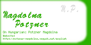 magdolna potzner business card